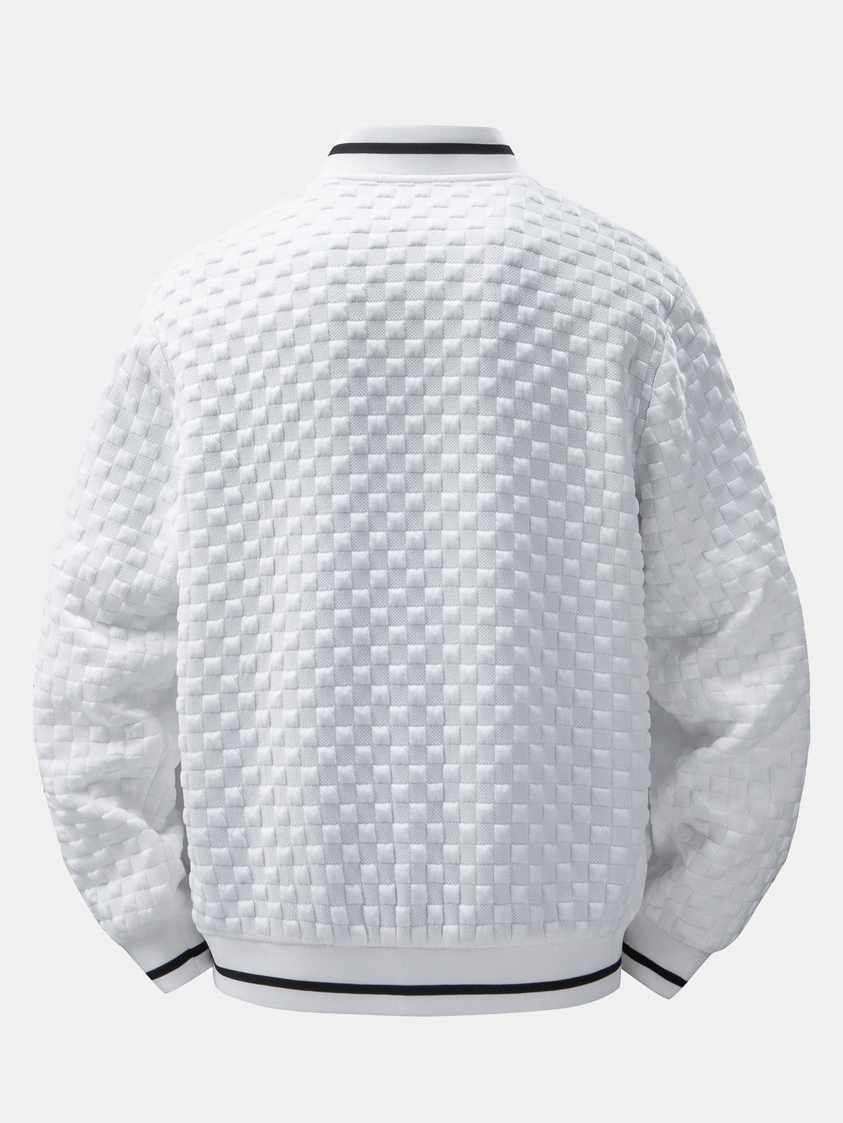 Men's Textured Jacquard Bomber Jacket and Jogger Set – Zip-Up Two-Piece Tracksuit for Casual Streetwear and Everyday Wear
