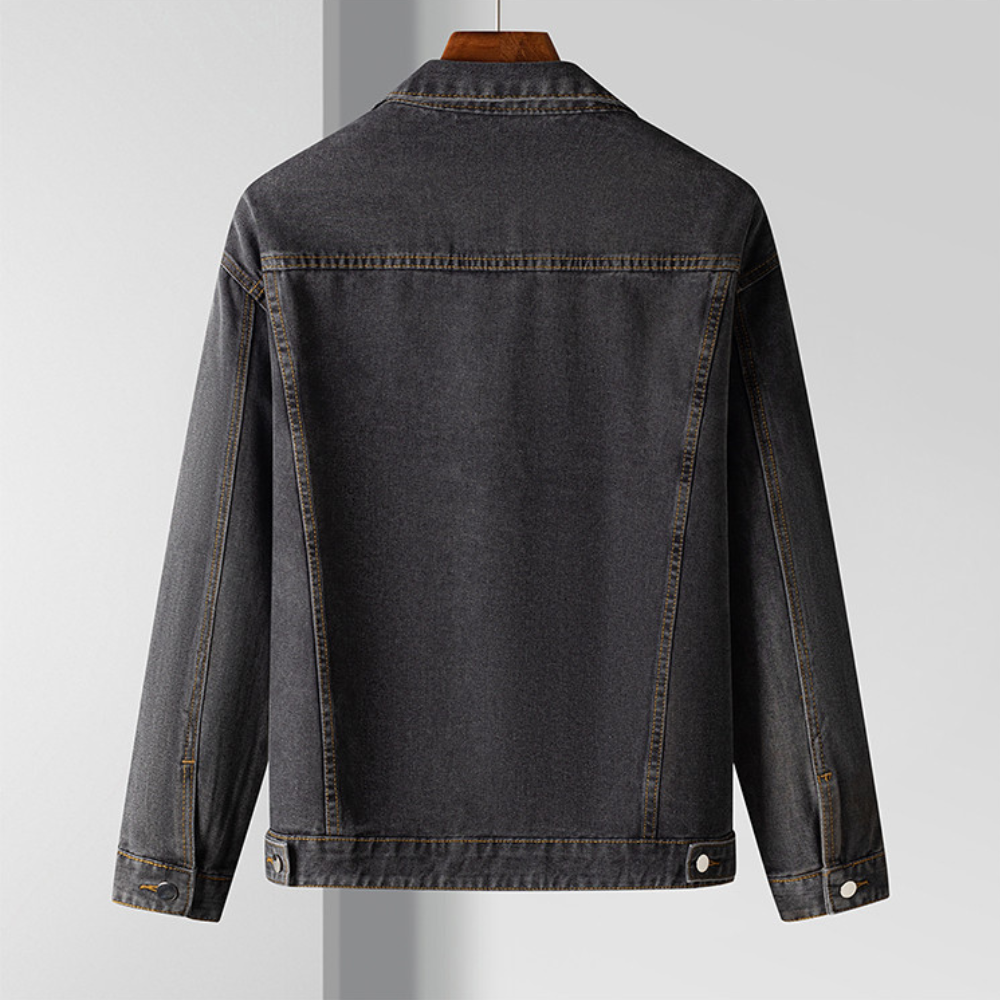 Vintage Denim Jacket with Button Front