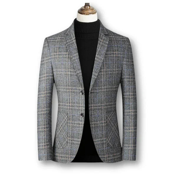 Classic Blazer with Textured Knit