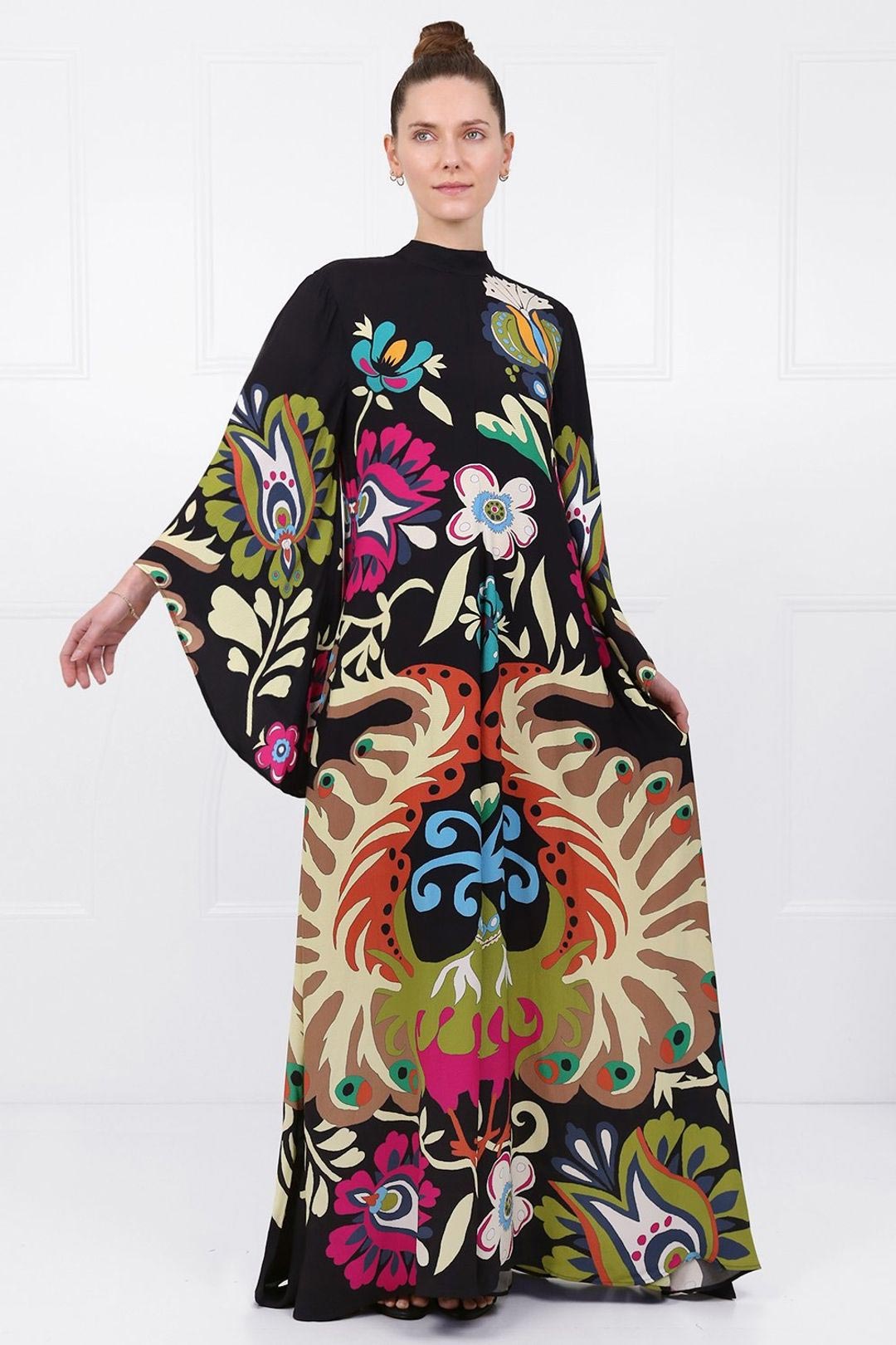 Peacock Magnificent Maxi-Length Dress Multi