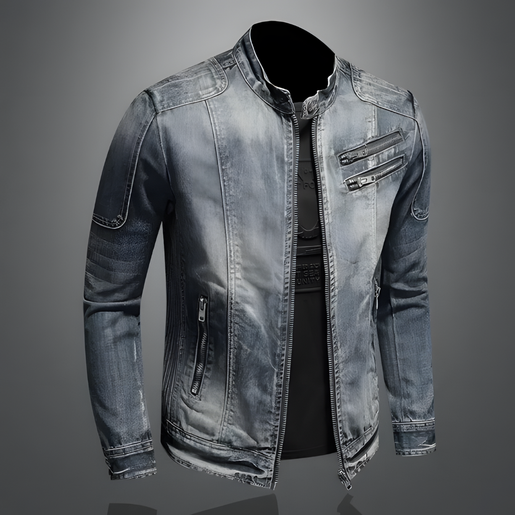 Lightweight Denim Jacket with Vintage Styling
