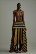 Modern Retro Striped Cropped Top