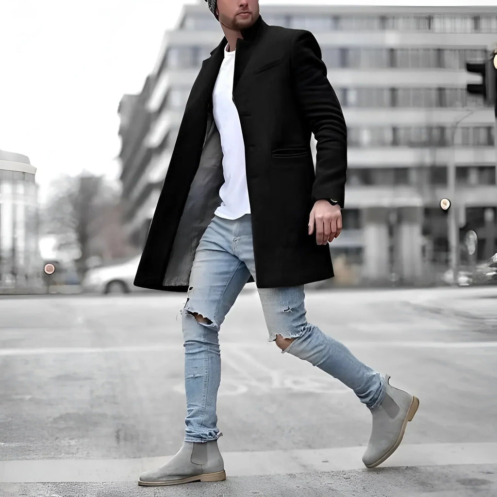 Breathable Wool Blend Coat