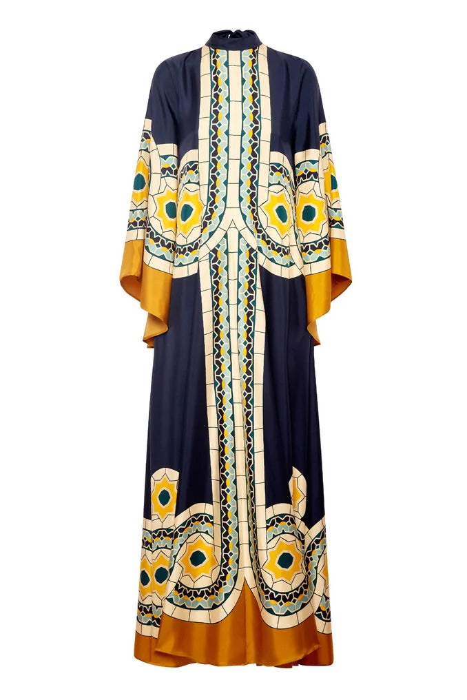 Modern Moorish Tile Print Magnificent Dress