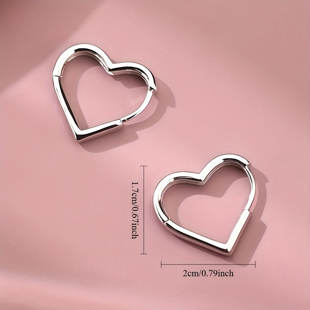 Gold Stainless Steel Heart Earrings Exclusive Collection