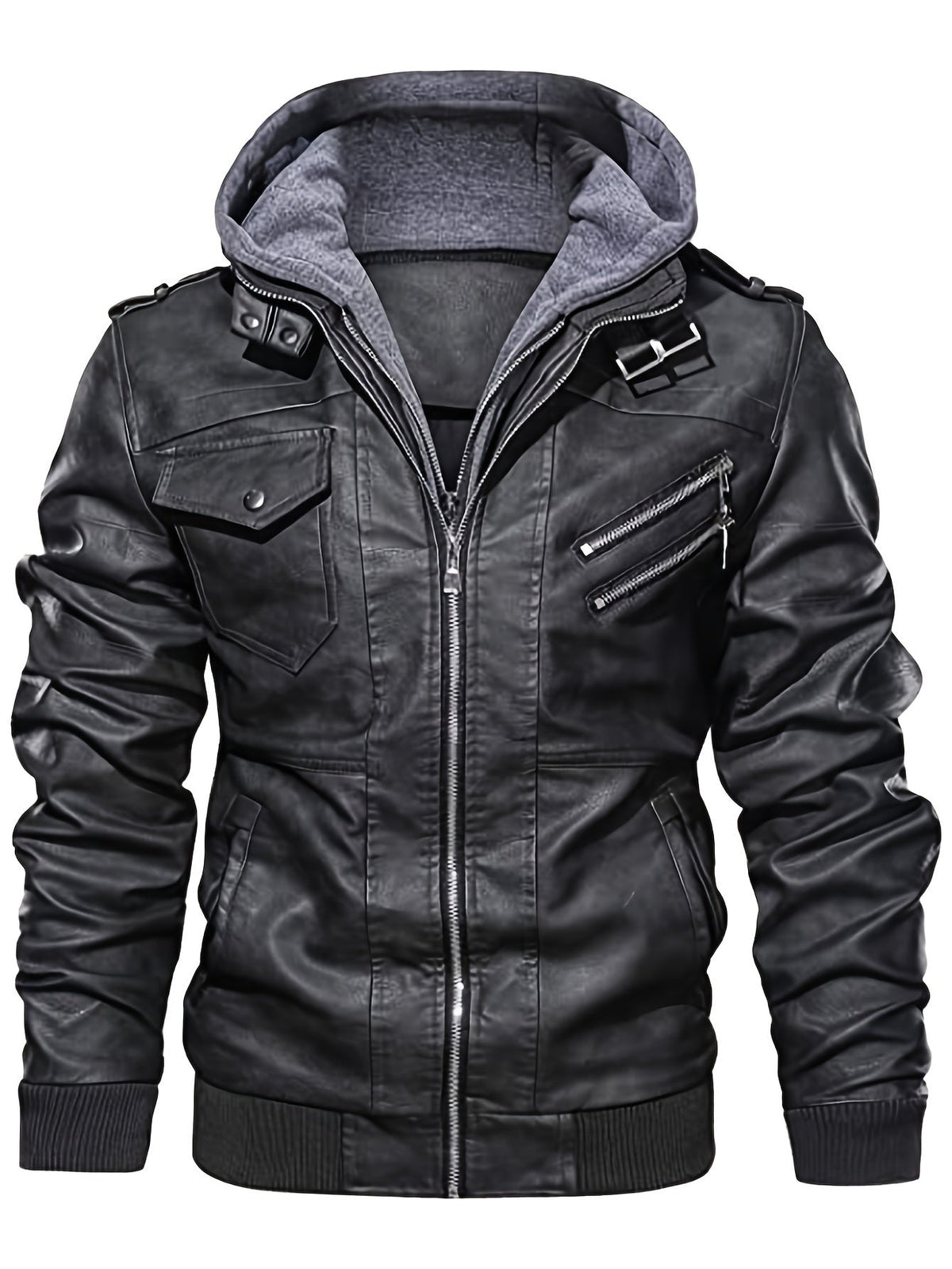 Men’s Hooded Moto Jacket