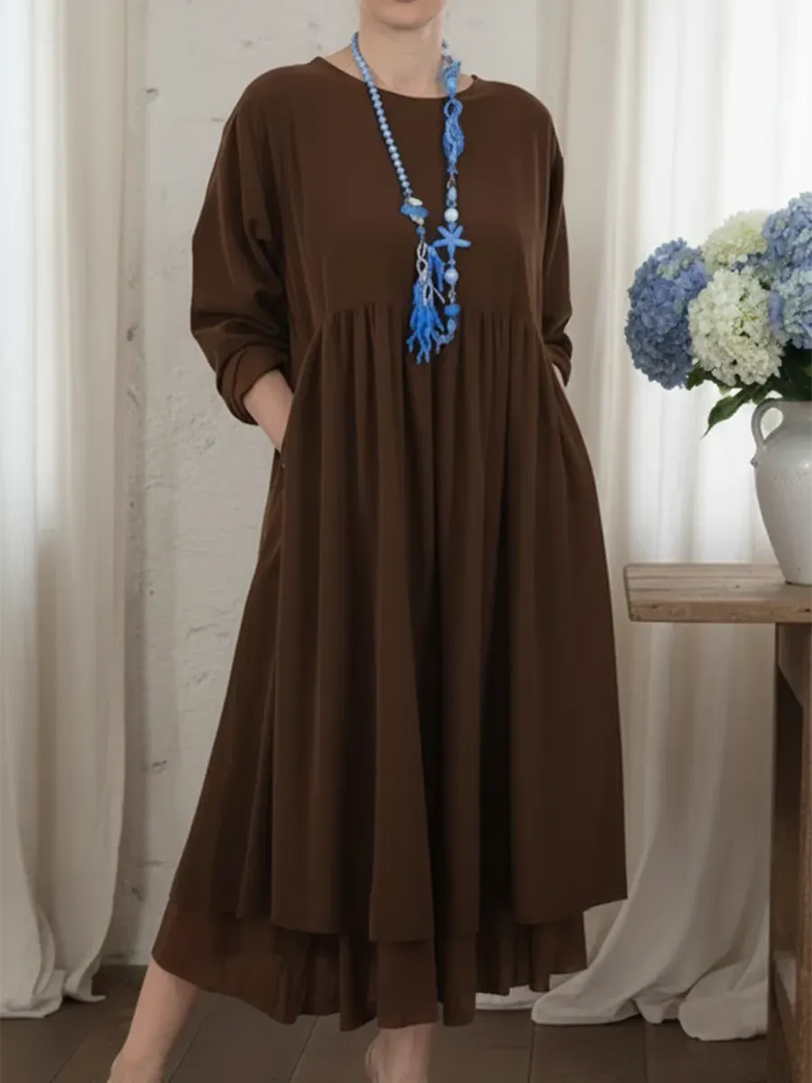 Women’s Long Sleeve Midi Dress