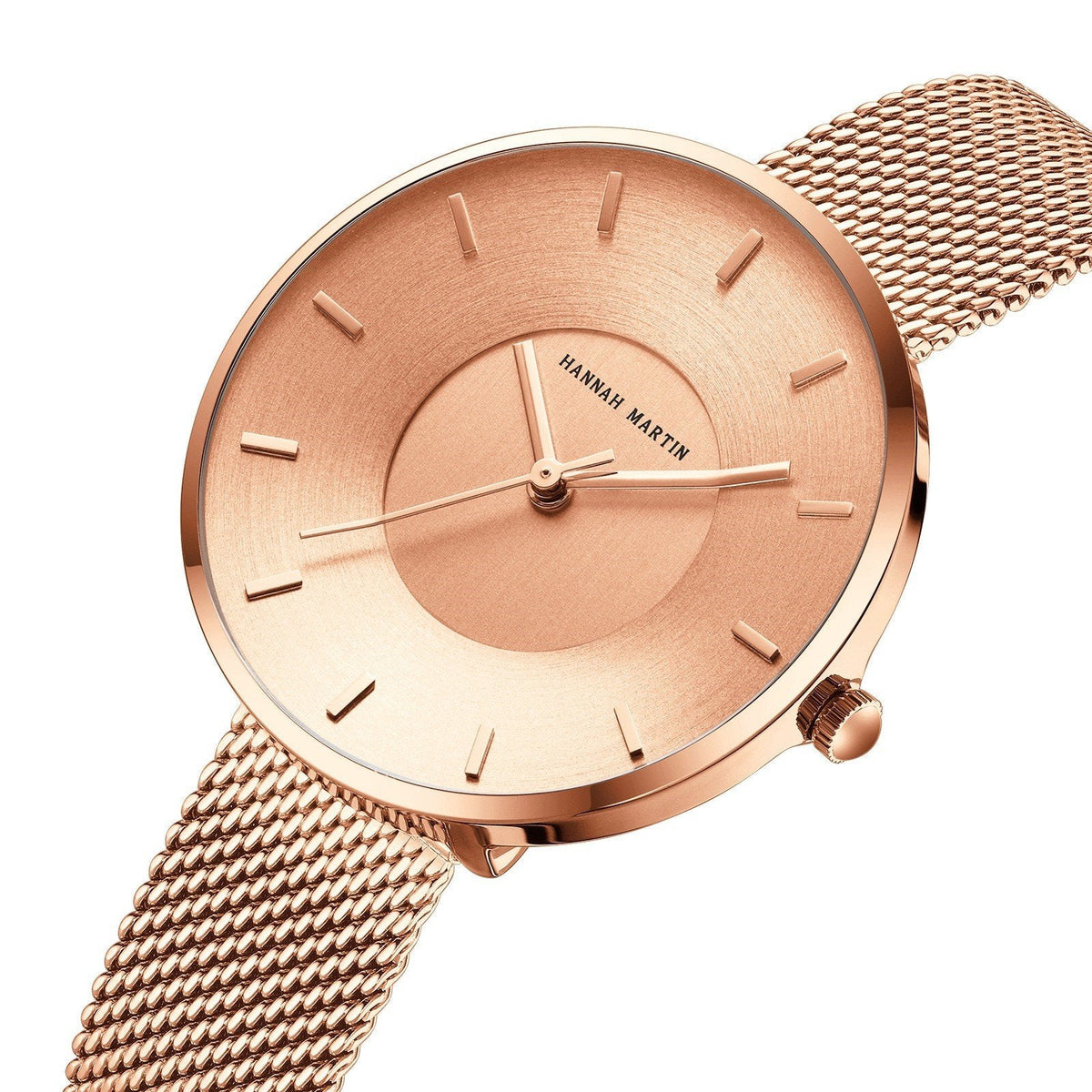 Women's Minimalist Mesh Watch with Slim Case and Clear Easy-Read Dial