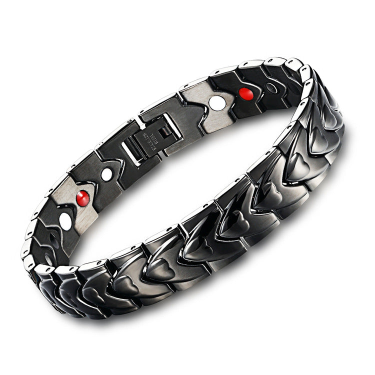 Stainless Steel Titanium Magnetic Heart Bracelet - Kronos