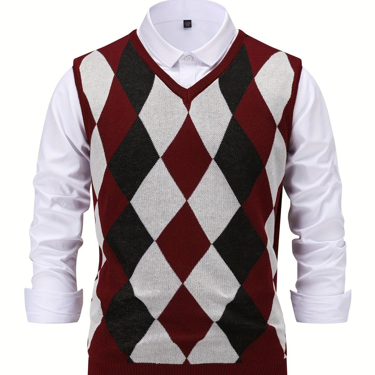Men’s Stylish Argyle Sweater Vest