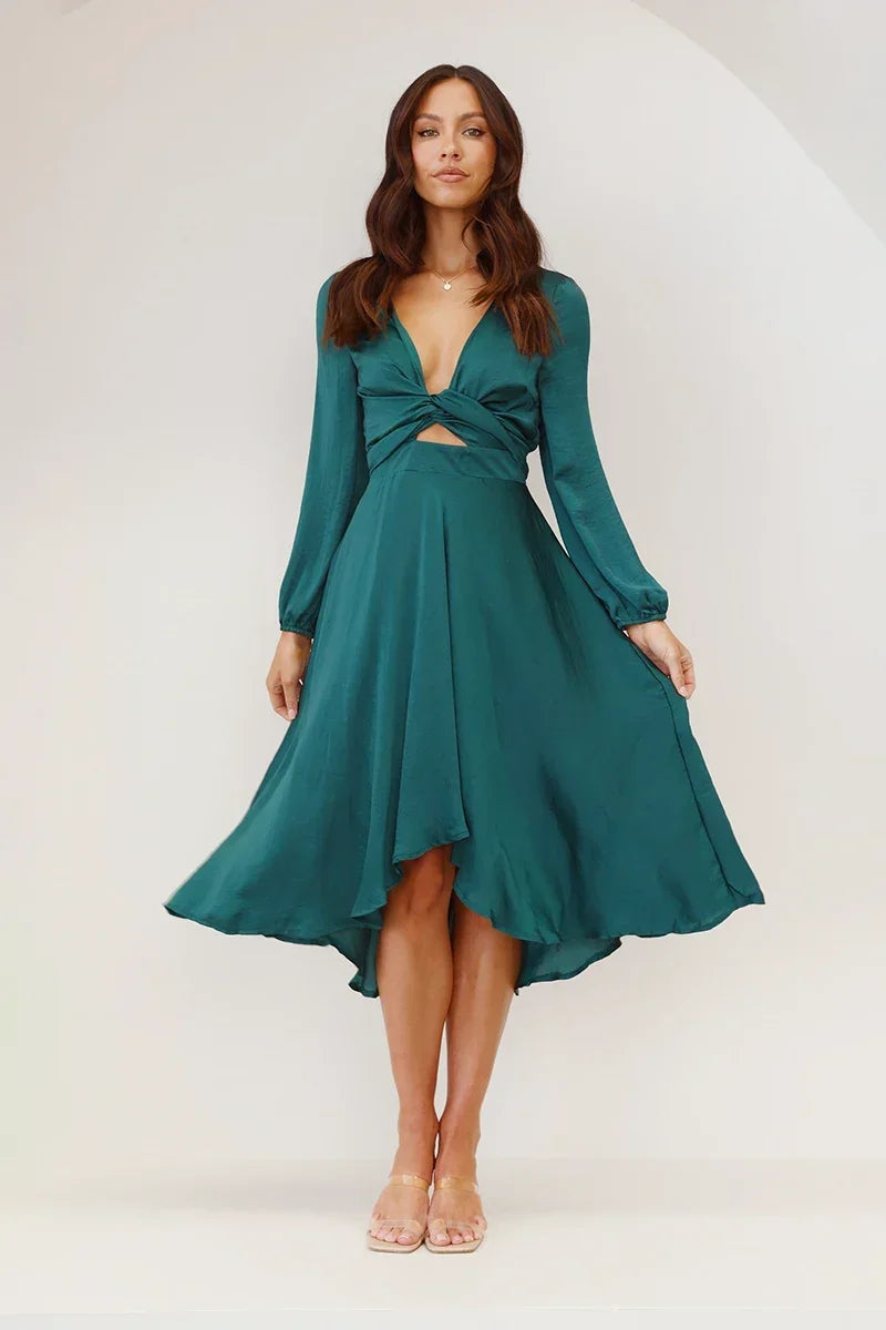 Modern Starry Nights Dress Emerald