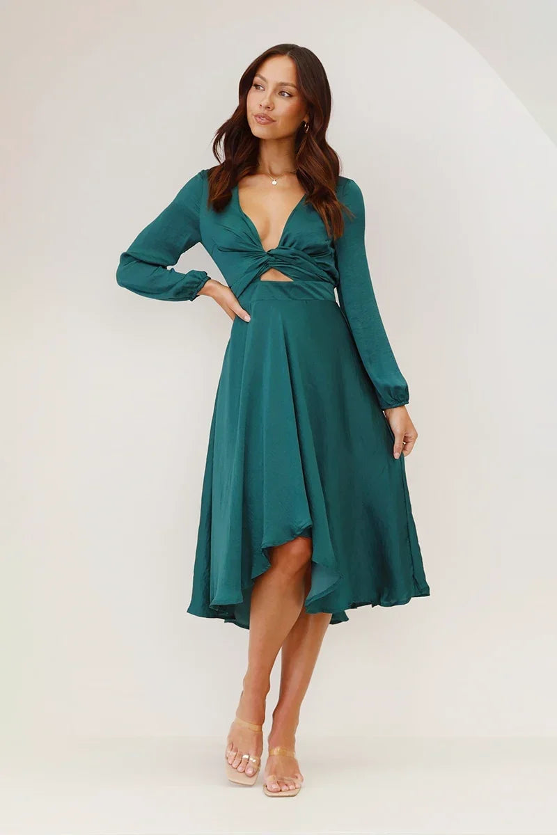 Modern Starry Nights Dress Emerald