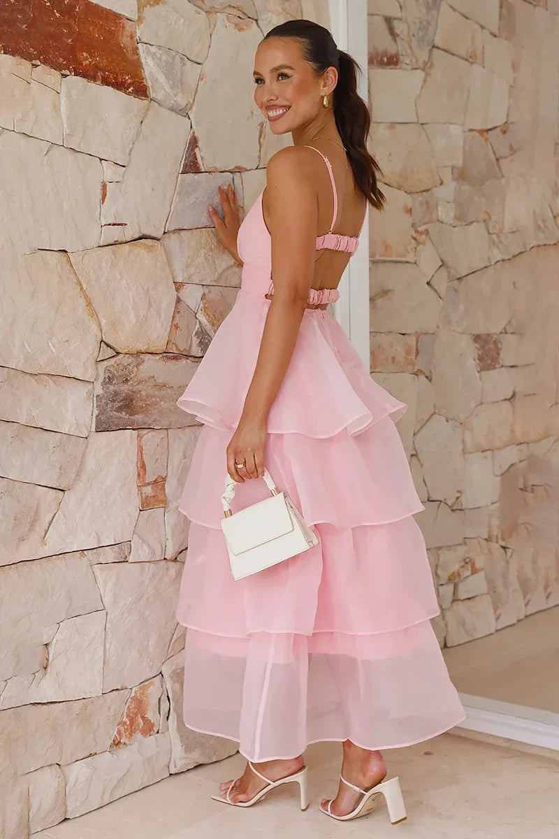 Shayla Maxi-Length Dress Pink