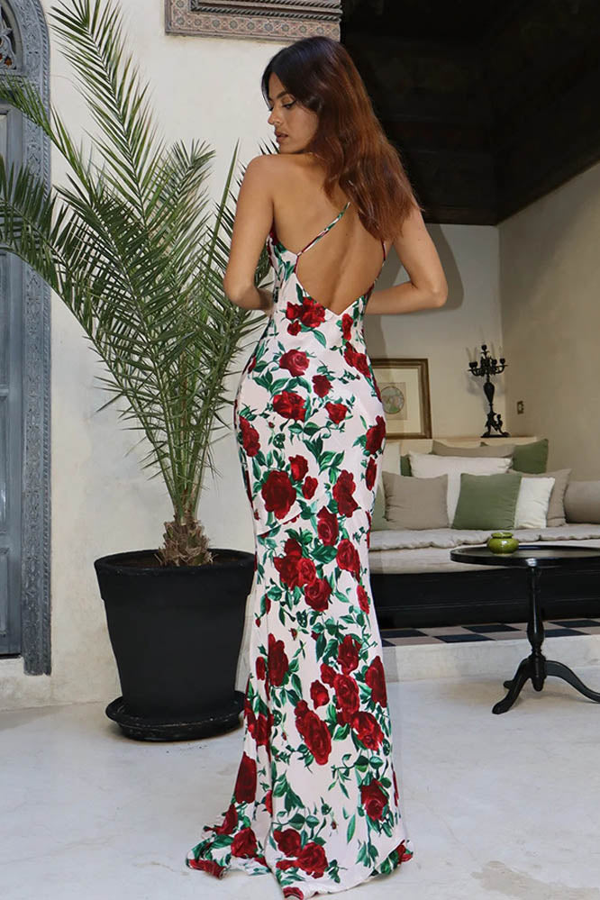 Whispers of Spring Flower V-Neck Dress