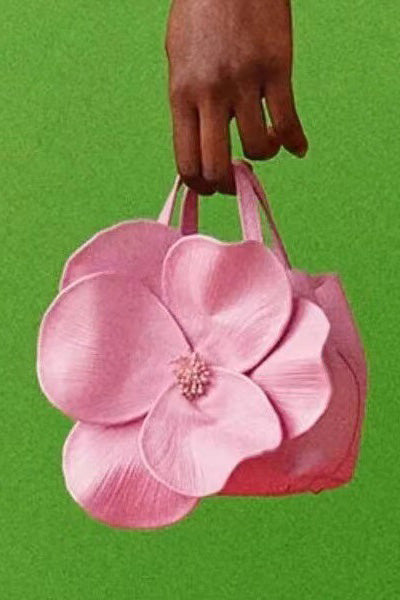 Flower PU Leather Handbag