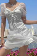 Modern Puff Sleeve Sheer Princess Dress