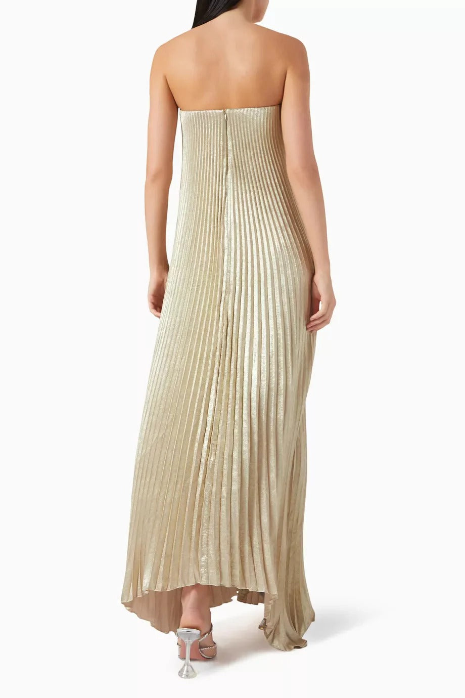 Modern Black Tie Strapless Gown