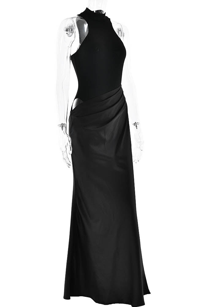Paneled Cut-Out Fitted Dress