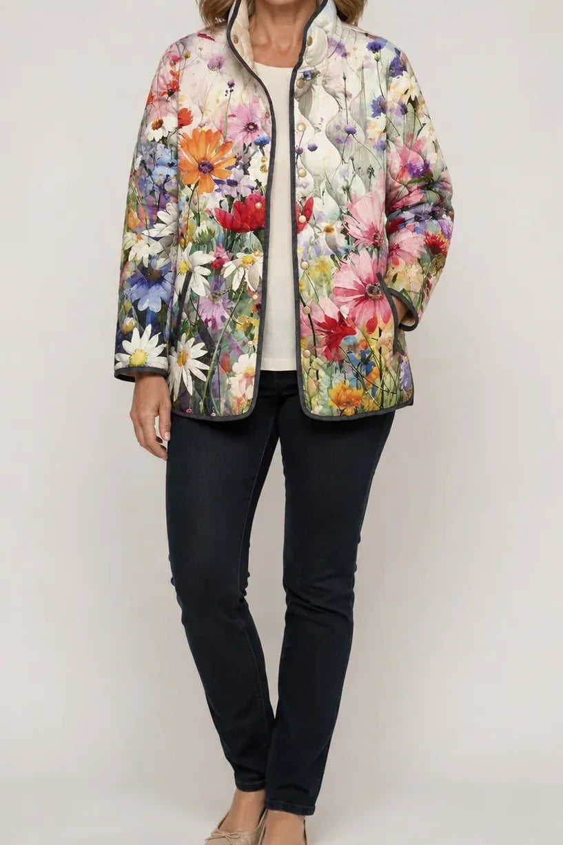 Juniper – Floral Print Quilted Puffer Jacket