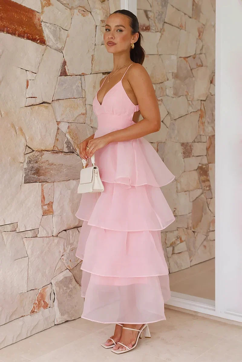 Shayla Maxi-Length Dress Pink