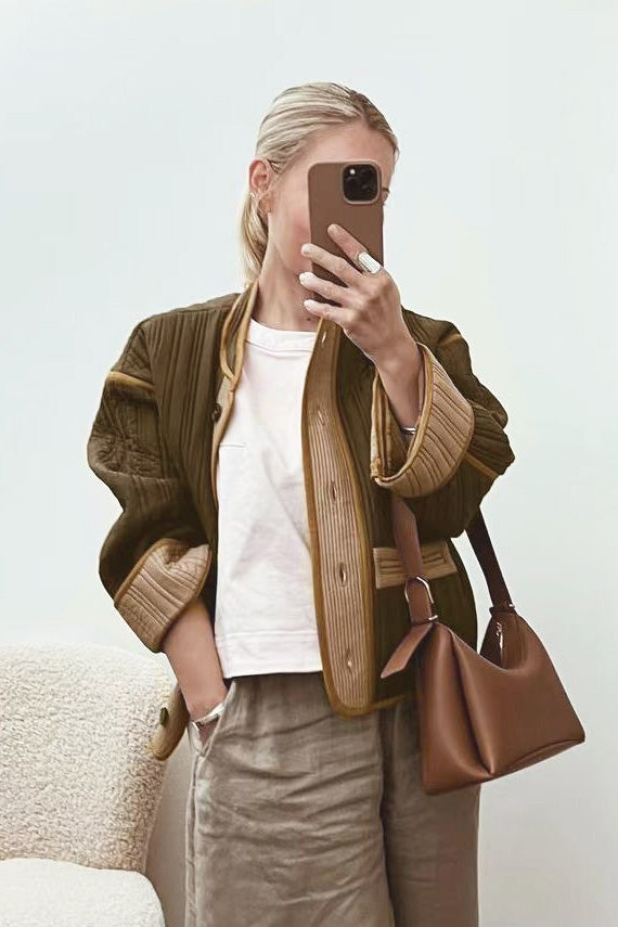 Modern Quilted Patchouli Jacket