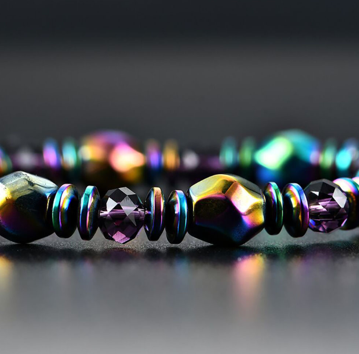 Energizing Metallic Bead Magnetic Bracelet - Eonix
