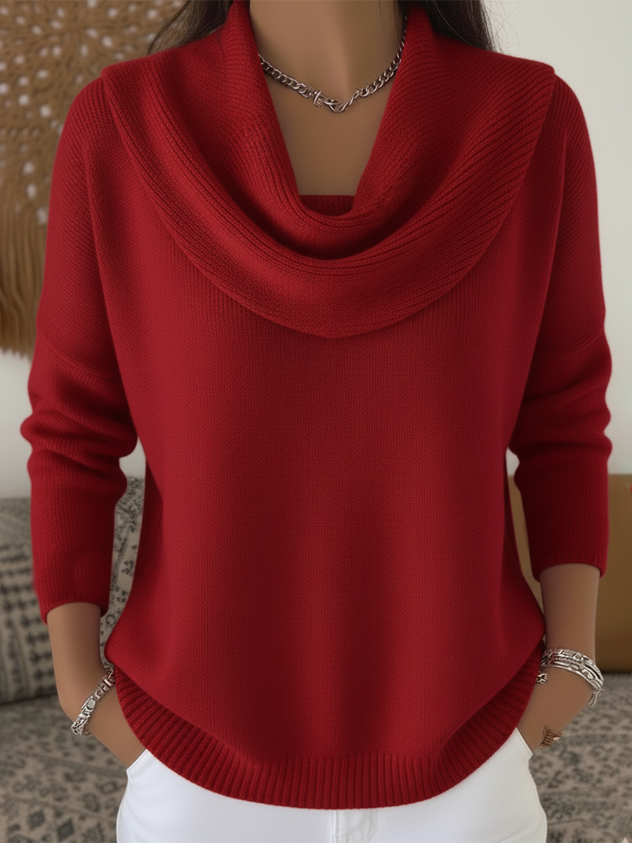 Women’s Cowl Neck Knit Sweater