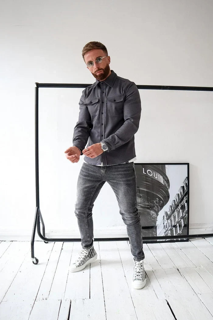 Shirt Jacket with Button Front