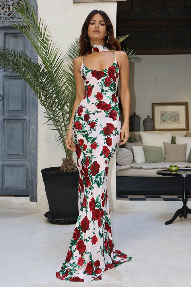 Whispers of Spring Flower V-Neck Dress