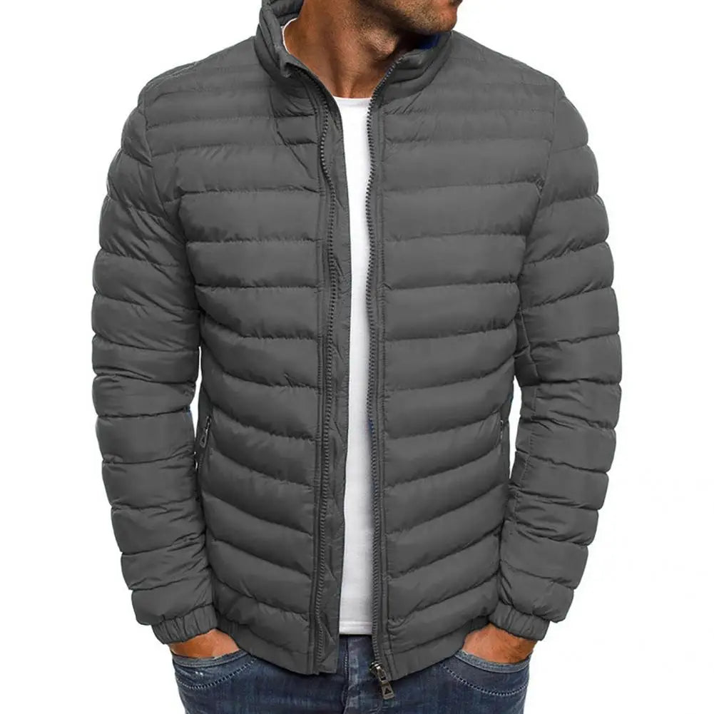Denim Jacket with Stand Collar
