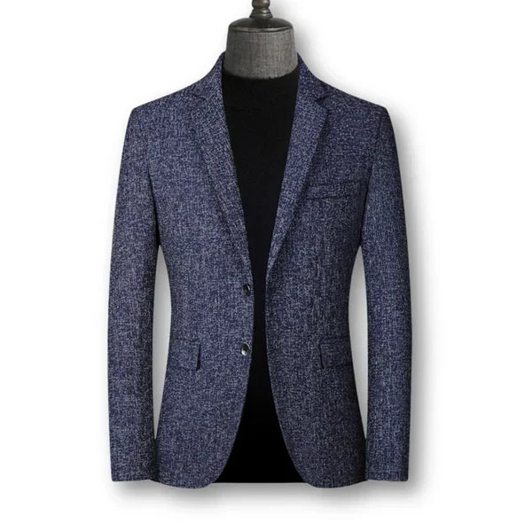Classic Blazer with Textured Knit