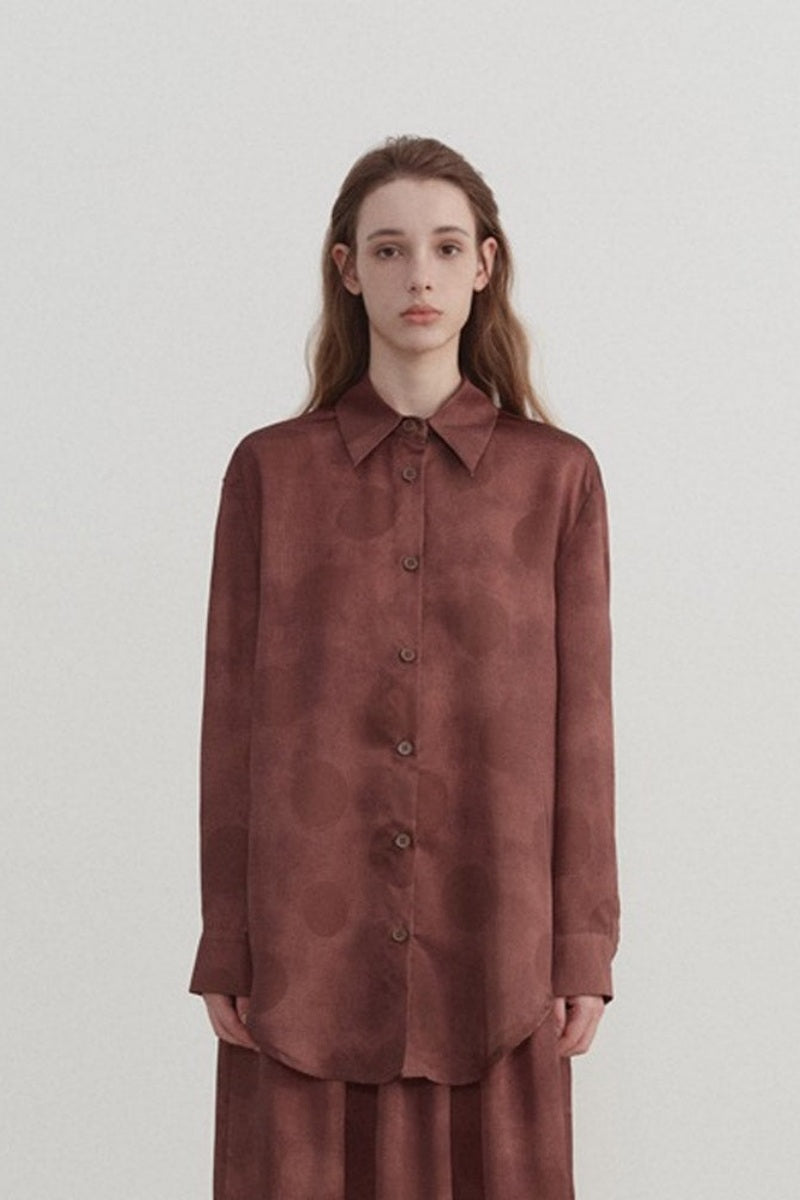 Modern Polka Dot Print Long Sleeve Shirt