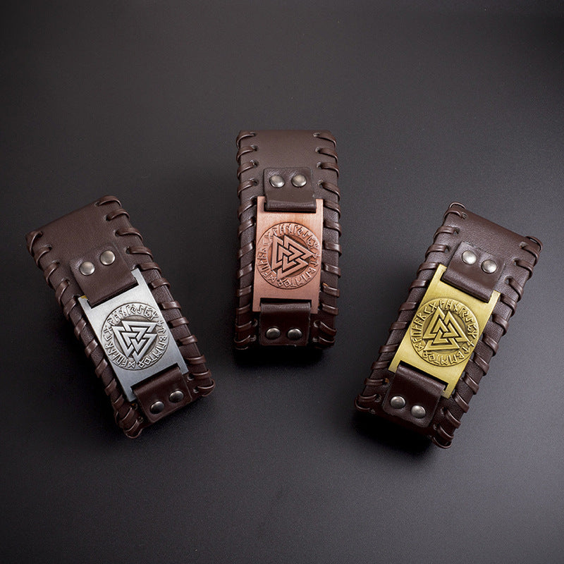 Men's Viking Leather Bracelet - Leif