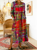 Manuela - Denim Dress with Ethnic Patchwork