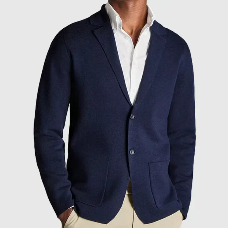 Wool Blend Sweater with Longline Cut