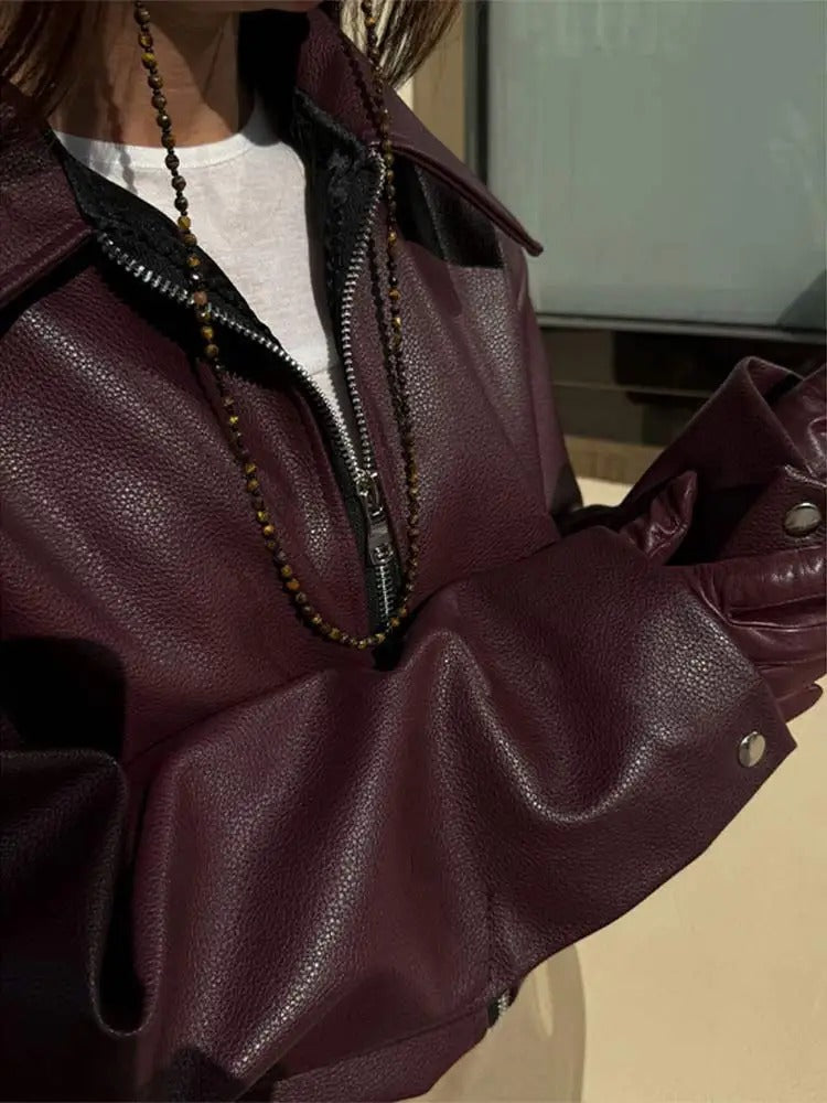 Leather Jacket with a Modern Design