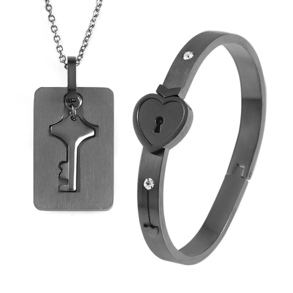 Couple's Heart Lock and Key Set - Énclave