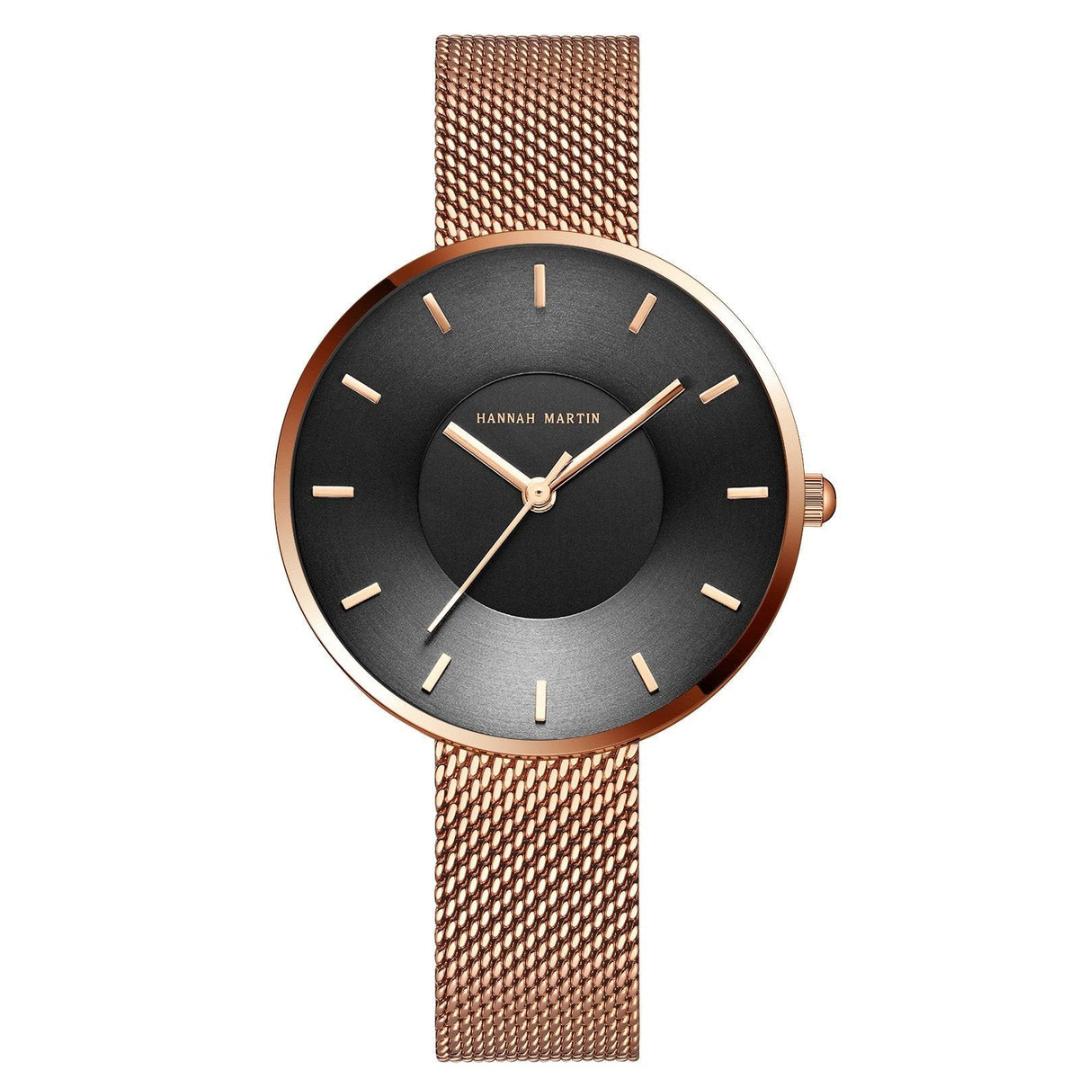 Women's Minimalist Mesh Watch with Slim Case and Clear Easy-Read Dial