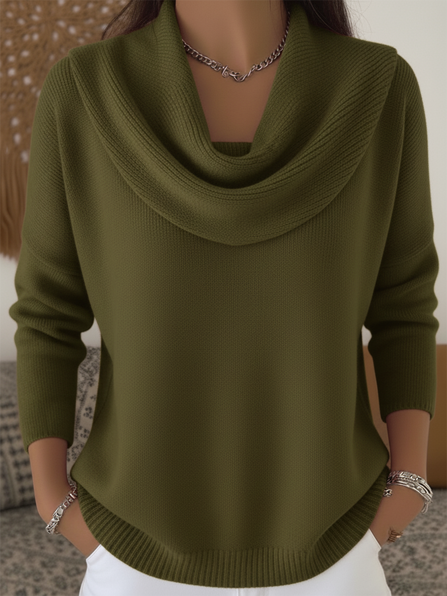 Women’s Cowl Neck Knit Sweater