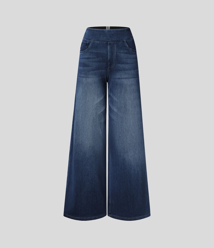 Women’s Wide Leg Pull-On Jeans