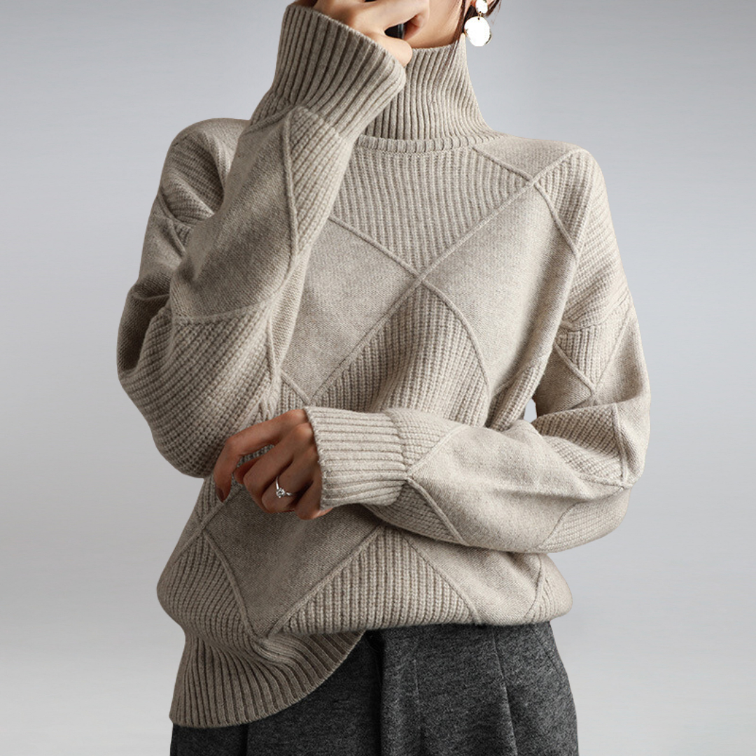 Women’s Textured Turtleneck Sweater
