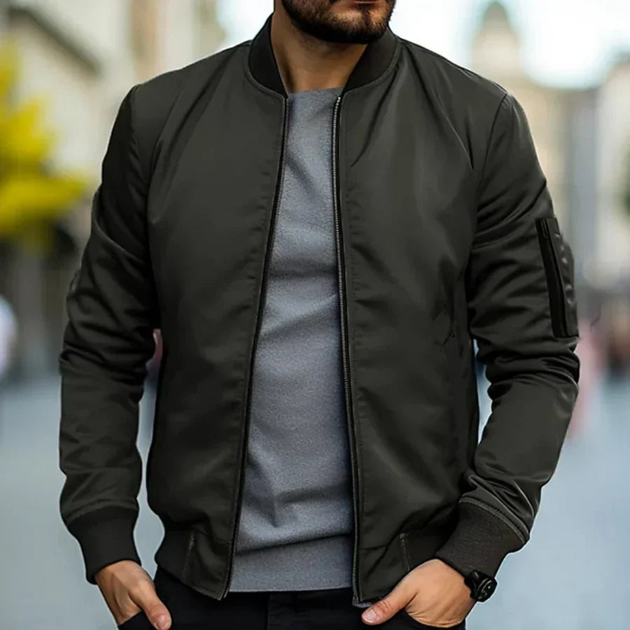 Breathable Polyester Bomber Jacket