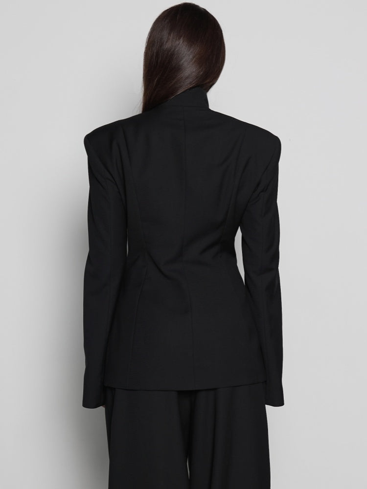 Blazer with a Deep Neckline