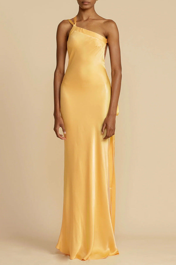 Silhouette Grace Fitted One-Shoulder Dress