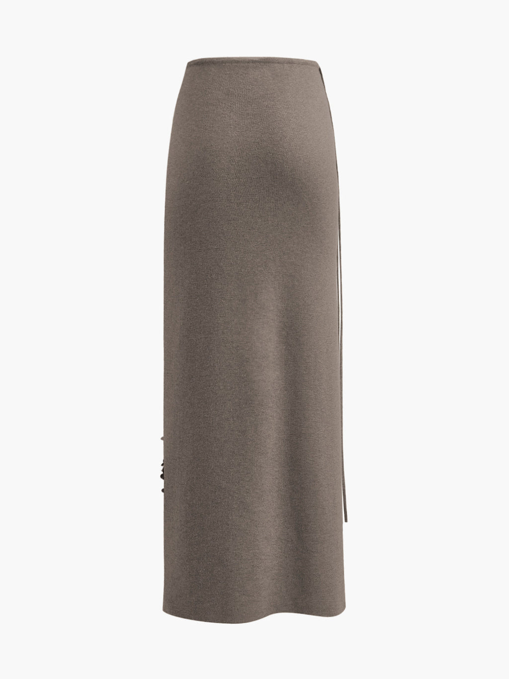 Women's Sequin Embellished Ribbed Knit Skirt Set – Asymmetric Long Sleeve Top and Draped Maxi Skirt for Evening Wear