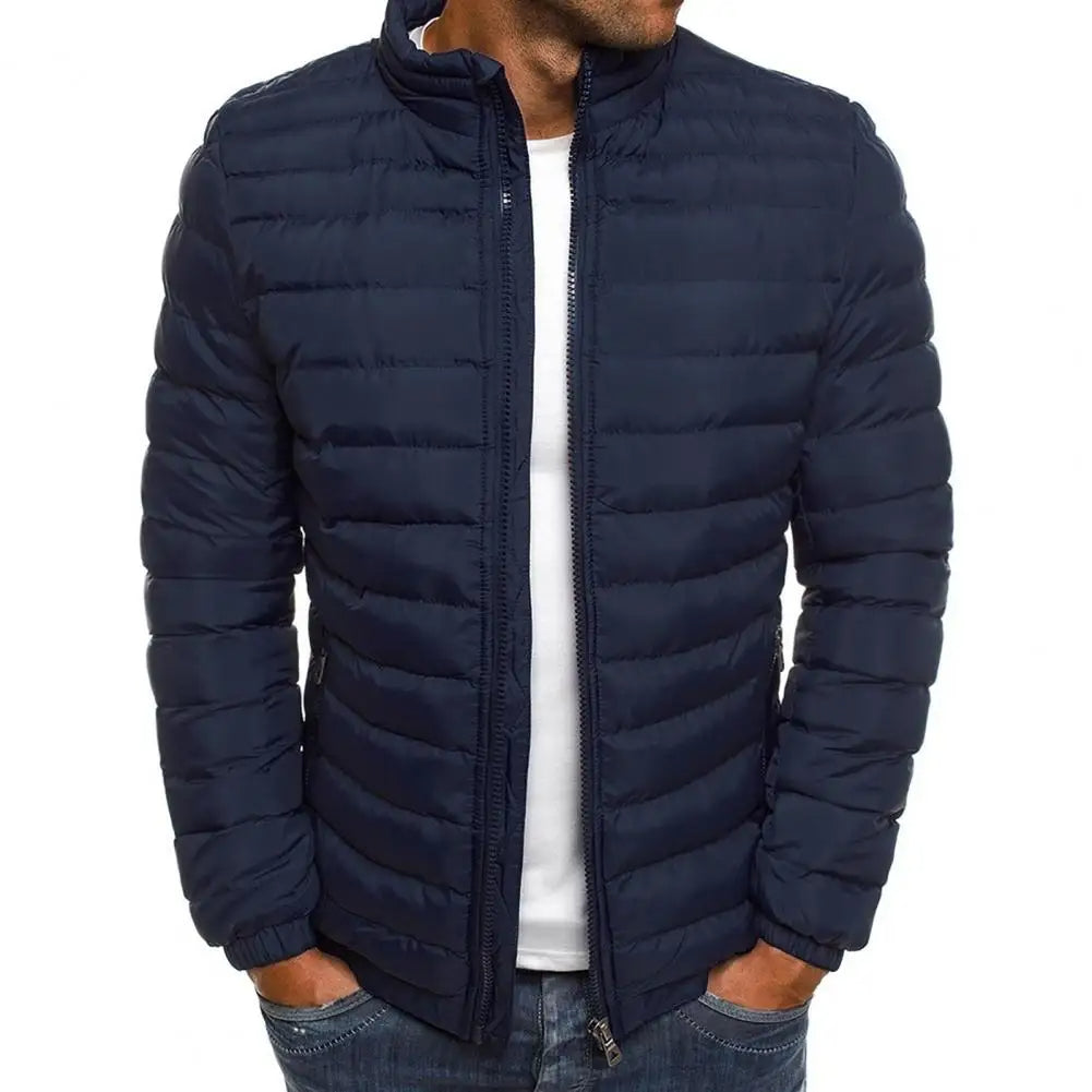 Denim Jacket with Stand Collar