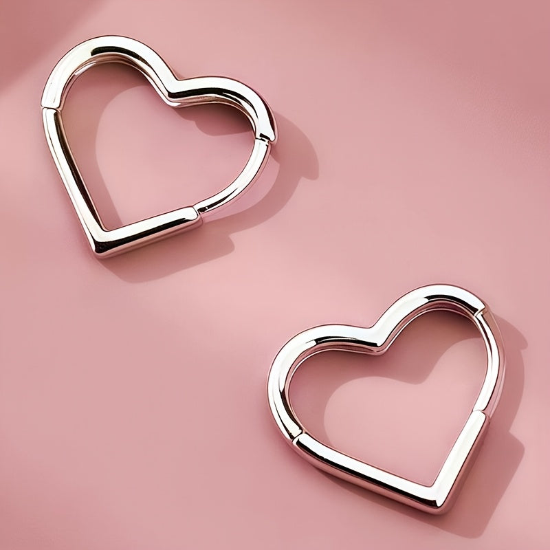 Gold Stainless Steel Heart Earrings Exclusive Collection