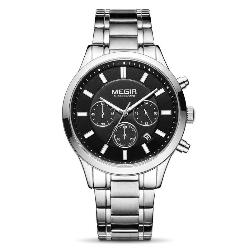 Men's Stainless Steel Sport Chronograph Watch