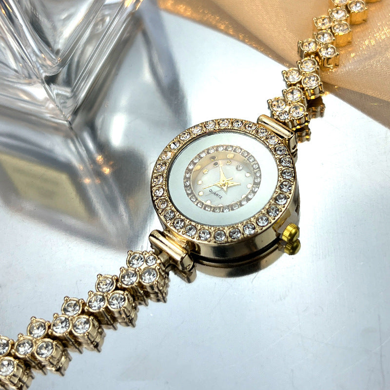Marvella Women's Round Dial Crystal Watch