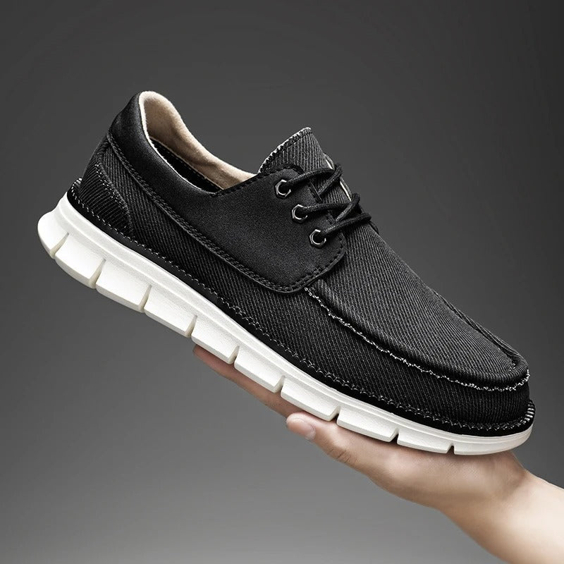 Canvas Loafers with Shock-Absorbing Sole